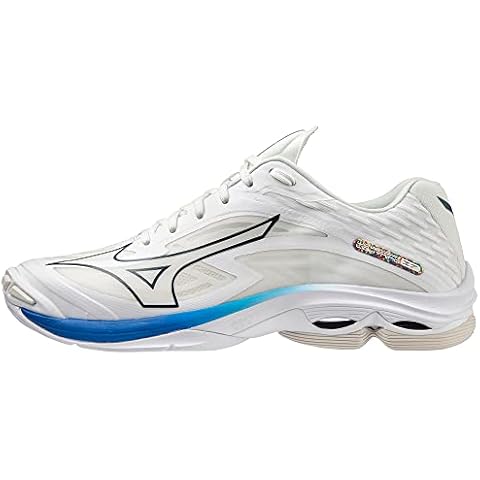 Mizuno Unisex Wave Lightning Z7 Handballschuhe, Undyed White Moonlit Ocean Peaceblue, 43 EU Cover