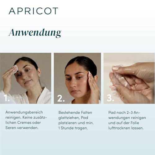 APRICOT 2x Hyaluron Augenpads aus medizinischem Silikon mit niedermolekularem Hyaluron - Bis zu 30x Wiederverwendbar, Dermatologisch Bestätigt, Vegan & Tierversuchsfrei - Augenpads gegen Augenringe