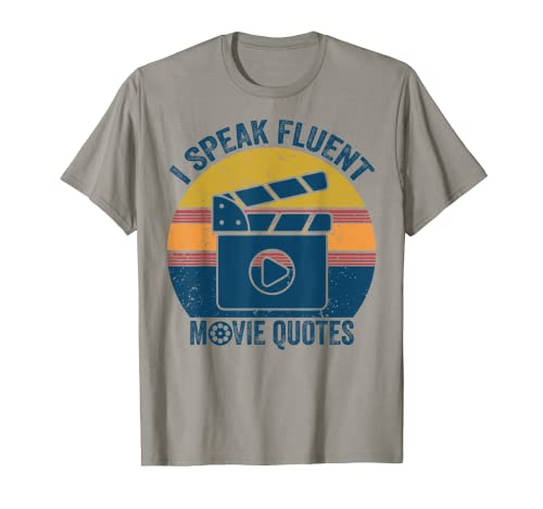 Retro Vintage hablo con fluidez citas de películas divertido amante de la película Camiseta
