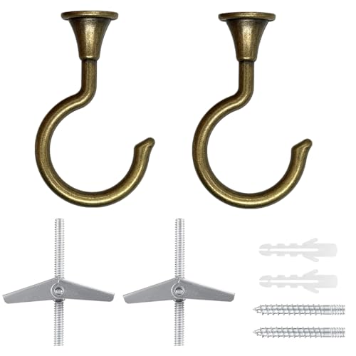 Evsteluo Large Swag Hooks For Ceiling - Heavy Duty Hooks For Hanging Plants And Chandeliers, Ideal For Cavity Wall Fixing And Ceiling Installation  cover