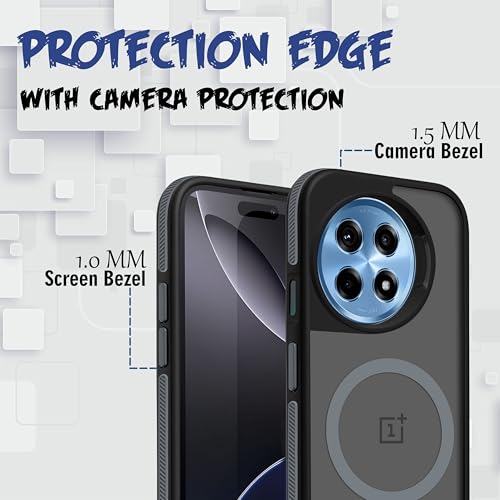 Image of V-TAN Frosted Ultra Matte Back Cover Case for OnePlus 11R | Compatible with Wireless Charging | Smooth Sides with Grip | Stylish Protective Design (Grey)