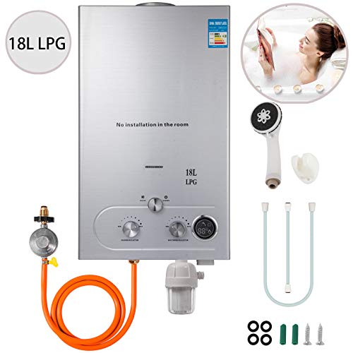 VEVOR 18L Upgrade Type Tankless Propane Water Heater 4.8GPM Propane Hot Water Heater