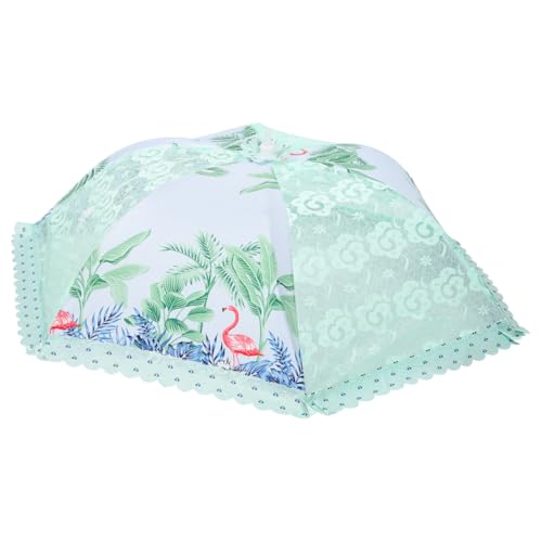 IDEANATEGRATE Cubierta Plegable contra Moscas para Alimentos Verde Malla y Acero, Protector Portátil Adecuado para Barbacoas y Excursiones de Camping
