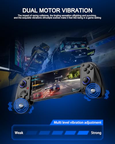 Image of Bluetooth Mobile Game Controller for Nintendo Switch 2 & iOS & Android & Tablets, Wireless Gamepad Grip with Hall Effect Trigger Joystick, Ergonomic Phone Controller for iPhone, iPad Pro, Samsung