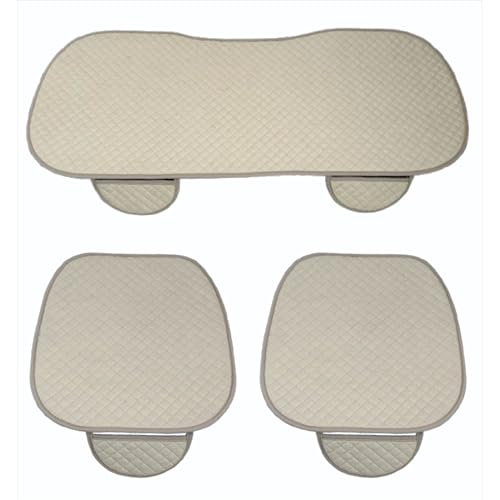 Image of AURAFRESH Car Seat Protector Cushions Cover, Airbag friendaly. (BAIGE, 3PC Front& Rear SEAT)