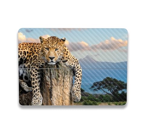 Image of MightySkins Carbon Fiber Skin Compatible with Microsoft Surface Laptop Studio 2 (2023) Full Wrap Kit - Chill Leopard | Protective, Durable Textured Carbon Fiber Finish | Made in The USA