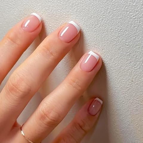 AROvfam 24Pcs White French Tips Cover