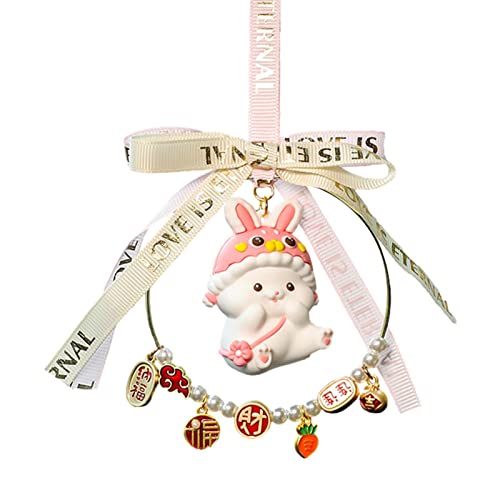 Pendentif voiture lapin | Pendentif voiture lapin créatif,Voiture Rétroviseur Charme Auto Décoration Intérieure Pour Voiture Décoration Intérieure Accessoires Bureau Maison Jardinage Suspendu Pisamhid