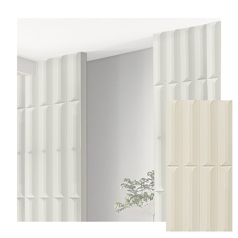 XLIHAWY Paneles Pared, Paneles Pared PU para Decoración Paredes Interiores, Separación Decoración Entradas, Bloques De Ladrillo Ligeros para Centros Comerciales(Blanco,0.6x1.2m/23.6x47.2in/1pcs)
