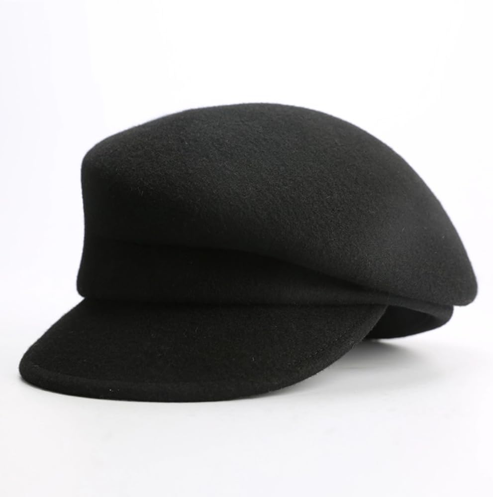 Women Wool Newsboy Cap Winter Hat Baker Boy Beret Hat Visor Cabbie Cap Adjustable for Ladies