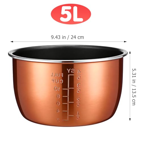 Abaodam 5L Electric Pressure Cooker Inner Pot Replacement Non-Stick Aluminium Alloy Liner for Rice Cooker Family Cooking - Image 6