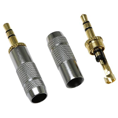 Conector adaptador estéreo macho 3.5mm 2 piezas miniatura 2