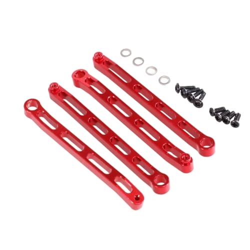 RCアクセサリー For MN168 For MN78 For MN82 1/12 メタルシャーシ固定ロッド サスペンションリンケージ RCカーアップグレードアクセサリー(Red)