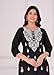 Women's Traditional Chikankari Cotton Kurta Indian Hand Embroidered Kurti Tunic for Women (BLACK-M)