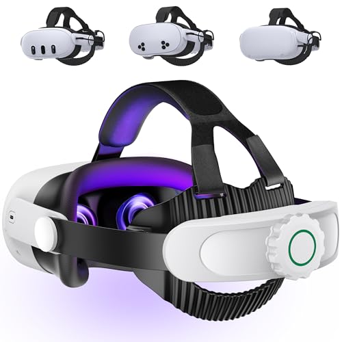 HELLCOOL Komfort Headstrap für Meta Quest 3S/3/2 Ergonomischer VR Kopfgurt mit 45 Klappfunktion & Drehrad Leichtgewichtiges Zubehör für Lange Sessions ohne Druckstellen