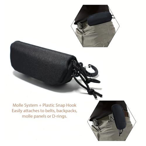 Image of Tactical Molle Glasses Case Tactical Eyeglasses Case Shockproof Sunglasses Carrying Protective Box with Clip