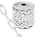 BIS Plastic Chain Links in White - 2 Inch x 125 Feet - White Chain for Crowd Control, Halloween Chains, Prop Chains