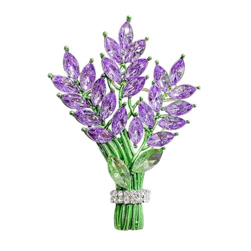 Image of Large Brooch Pin Austrian Crystal Leaf Shape Bouquet Rhinestone Scarf Decoration Wreath Cloth Brooches Pins For Women Girls