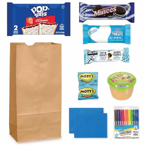 Your Shopping Depot Snack Bag Supplies, Makes 25 Kits, Charity Donation, Volunteer Community Outreach, Portable Assorted Snack Kit