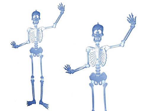 Plastic skeleton glows in the dark approx. 90 cm for hanging Halloween Scary Decoration Decoration