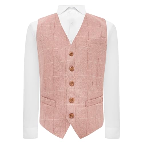 Gilet à carreaux rose en tweed King & Priory : trouvez le style parfait pour invités