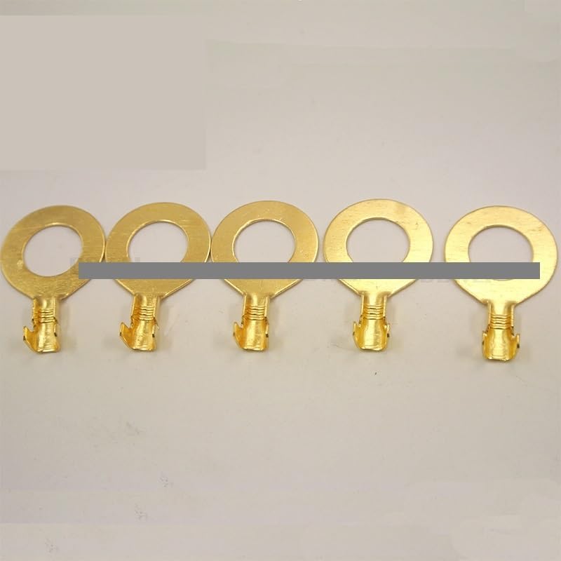 1000pcs DJ431 DJ431-10B 10.2mm Dia M10 Copper Circular Splice Terminal Wire Naked Connector for 1-1.5mm2 Wire