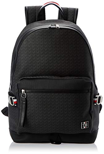 Tommy Hilfiger Backpack lienzo recubierta Black Monogram Pop Mix