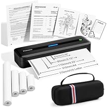 Phomemo Portable Printers Wireless for Travel, M832 Inkless Bluetooth Thermal Printer Support 8.5'' x 11'' US Letter & A4 Size, Compatible with iPhone Android Laptop for Mobile Office Home, with Case