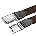 Buyless Fashion Kids Toddlers Baby Adjustable Elastic Dress Stretch Belt with Silver Buckle - 5096-Brown