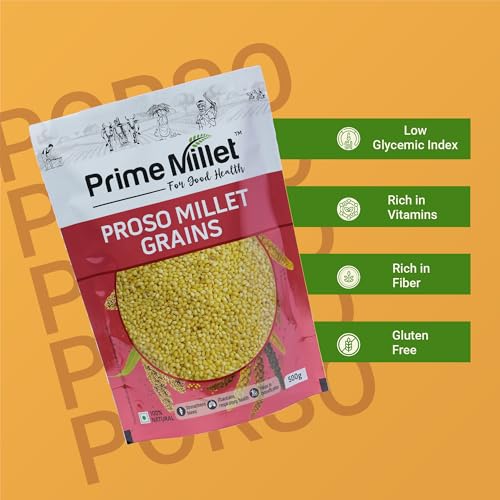 Image of Prime Millets Organic Whole Proso Millet Grain | High Fiber | Healthy Digestive Meals | Kodo Idly Rava(Pack Of 2-750Gm)