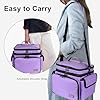 LEFOR·Z Sac de rangement pour accessoires de couture, sac de rangement à double couche, sac de transport pour débutants, voyageurs, cours de couture, grand, violet #4