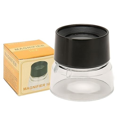 10-fache Standlupe, Klein und Kompakt, Sicher und Langlebig, für Juweliere, Uhrmacher, Fotografen, Drucker, Geologen, Biologen, Elektroniker, Münz- und Briefmarkensammler