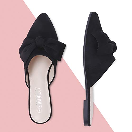 SANDALUP Mules Women Shoes w Pointed Toe and Elegant Bowknot - Image 3