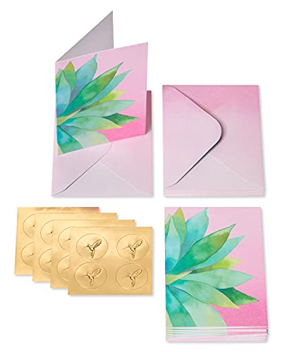 Image of Papyrus Blank Cards with Envelopes, Bold Succulent (14-Count)