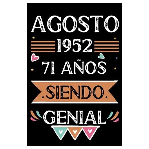 CUADERNO, Agosto 1952, 71 Años Siendo Genial: Libro de visitas, cuaderno, 110 páginas de felicitaciones, idea de regalo, regalo Para la esposa, novia, mujer, La madre