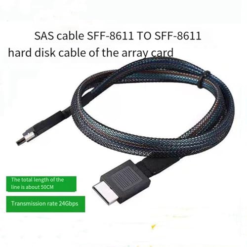 Câble Oculink SFF-8611 PCIe 4.0 pour mini serveur et disque dur SAS