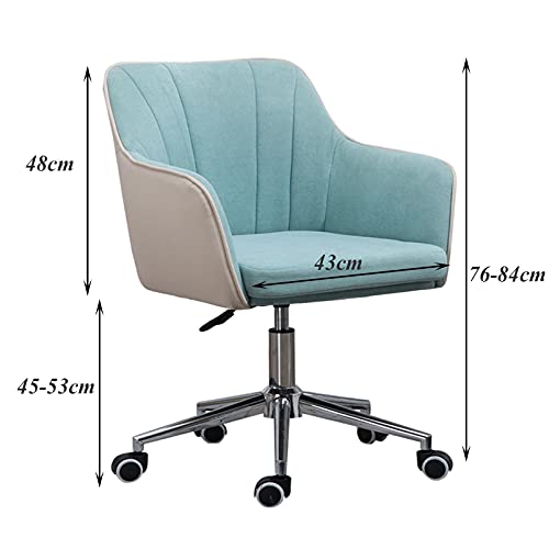 Chaise de bureau pivotante bleue avec dossier ergonomique haut