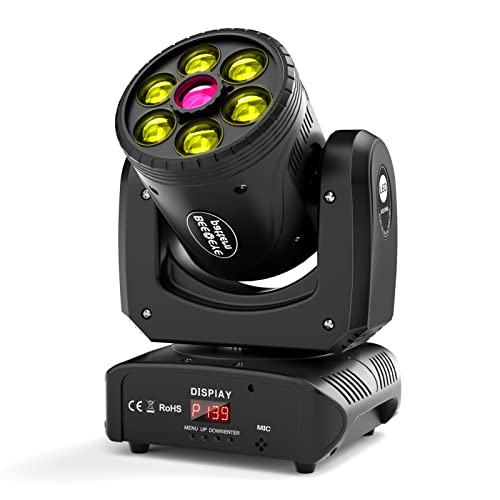 120W Moving Head Bienenauge,Licht Beam Bühnenlicht DMX-512 Lichteffekt 16/18Kanäle Licht LED Sound aktiviert Party Lights RGBW X 540° Y 180° Drehen Gobos für DJ Disco Bar Club Partybühnenlicht