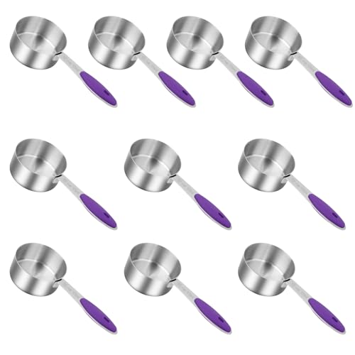 10 Pz Vaso Medidor 1/2 Taza Acero Inoxidable Morado miniatura 1