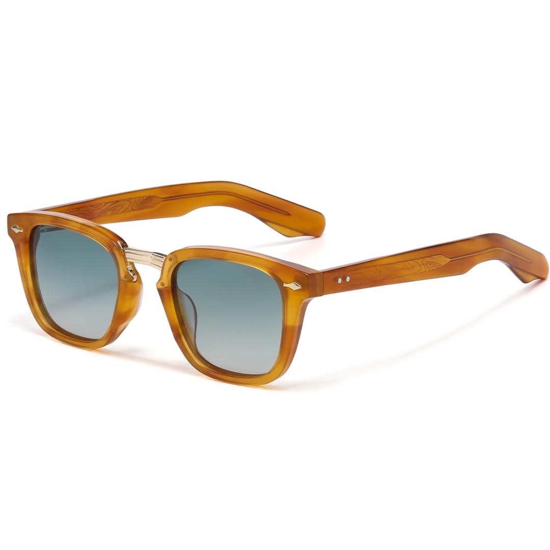 Gafas de sol polarizadas para hombre con montura de acetato y gafas de sol de lujo para mujer con protección UV400.