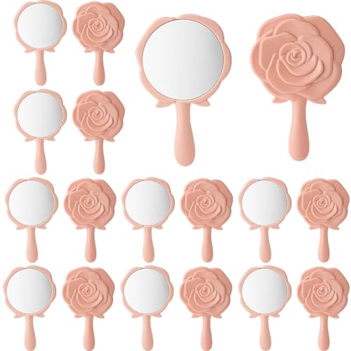 La mejor selección de Espejos de mano favoritos de las personas. 40 Taicols 18 Piezas Espejo de Bolsillo de con diseño de Rosas a Granel, Espejo Compacto de Princesa, Espejo de Maquillaje portátil de plástico, Espejo de Mano Rosa para Despedida...