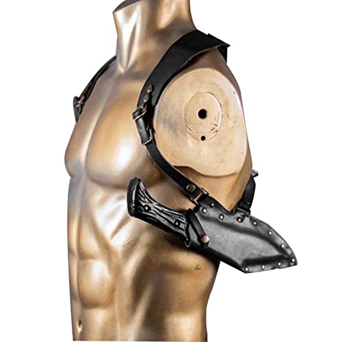 ZJJ Mittelalterliche Verdeckte Achsel Dolch Satchel PU Leder Outdoor Sicherheit Schultergurt Tasche Versteckte Achseltasche Messer Holster Tasche Für Kostümzubehör,Schwarz Cover