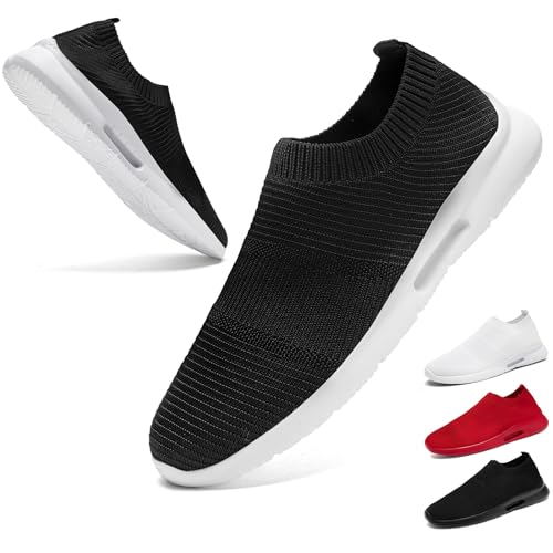 Women Running Shoes Tennis Walking Sneakers Lightweight Slip On Workout Gym Shoes
