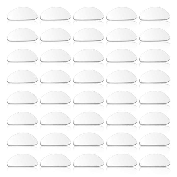 20 Paires Plaquettes de Nez Antidérapantes pour Lunettes, Adhésif Plaquettes de Nez en Silicone pour Lunettes, Lunettes de Soleil