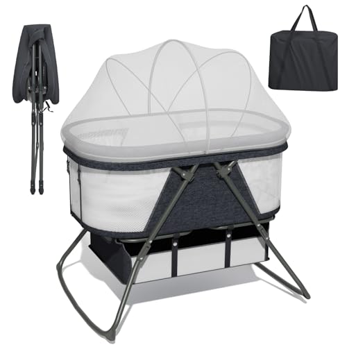 XJD Baby Beistellbett, 2 in 1 Babybett klappbar, Stubenwagen mit...