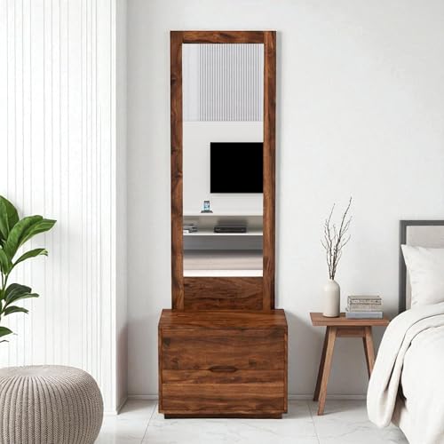 Image of The Attic Elon Dressing Table for Bedroom,Wooden Dressing Table,Teak Matte Finish