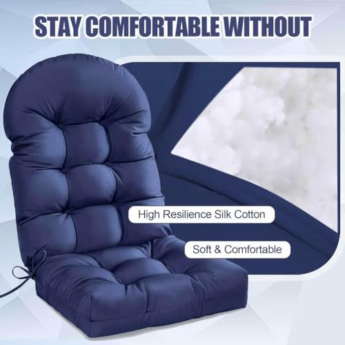 Coussins pour fauteuil à bascule à dossier haut imperméable gris clair 4pcs - 7