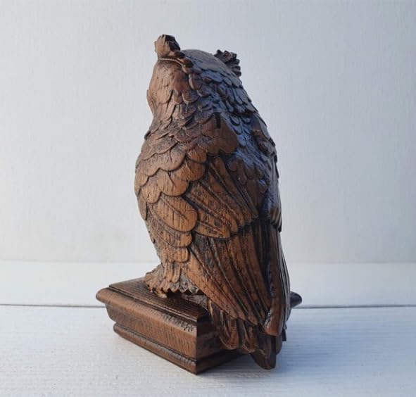 Owl Wooden Finial for Staircase Newel Post, Owl Finial Bed Post, Owl Statue Gift by Blackperlcrafts