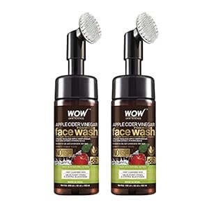 WOW Skin Science Apple Cider Vinegar Foaming Face Wash | Built in Brush for Deep Cleansing | For Oily Skin | Acne | Paraben & Sulphates Free | Face Wash for Women & Men | 150ml - Pack of 2 15 41vr+4DLrkL. SL500 . SS300