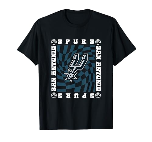 NBA San Antonio Spurs Retro Checkerboard Wave T-Shirt